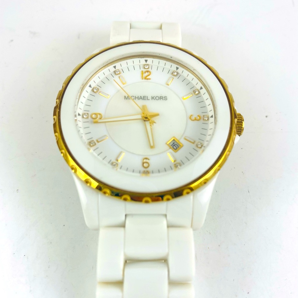 Michael Kors white ceramic watch
